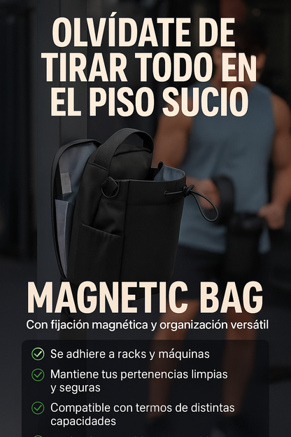ADIOS A TUS COSAS EN EL PISO- MAGENTI BAG™  BOLSO MAGNETICO IMPERMEABLE GYM